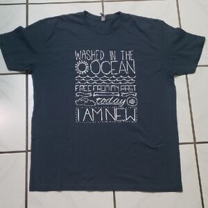 Brand new unique "Next Level"  graphic shirt 'washed in the ocean"